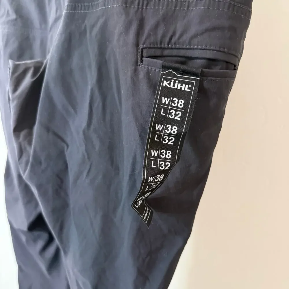 Kuhl Men's Renegade Rock Pants Hike Trail Outdoor Cargo Black‎ 38 x 32